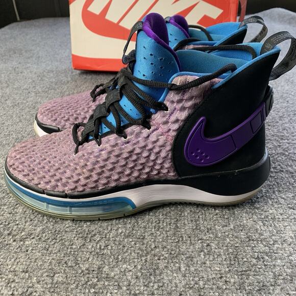 Nike AlphaDunk Fab Five Mens Size 10 Purple Black Basketball Shoes Sneakers - Picture 2 of 14